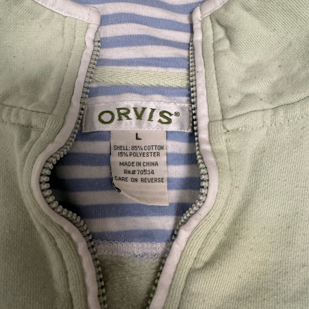 Light Green Pull Over Zip Up Hoodie